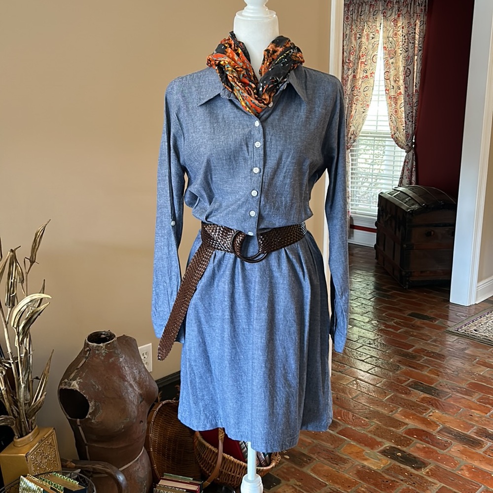 Chambray button front Dress szM